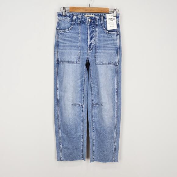 Madewell The Darted Barrel Leg Jean Riverbend Wash Size 23 NWT - Picture 2 of 10